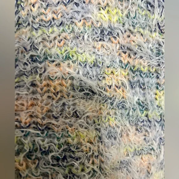 Free People gelato oversized Cozy Multicolor Fuzzy Sweater small oversized fit - Picture 4 of 6